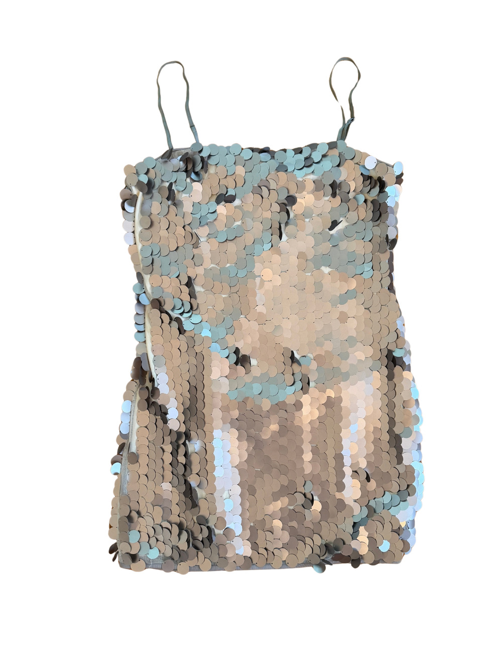 More To Come - Yarina Mini Dress - Matte Silver - S (Like New)
